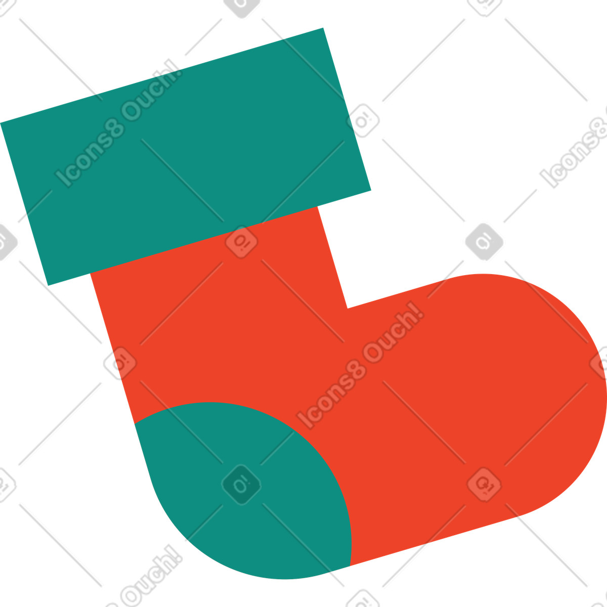 Polar 스타일의 Christmas stocking 일러스트레이션 PNG, SVG 다운로드