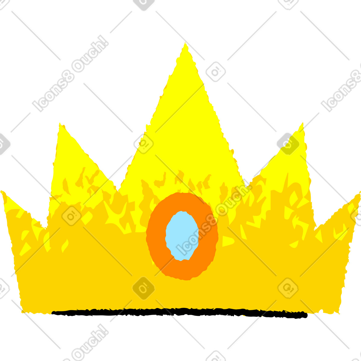 Krone-Illustration im Mirage-Stil als Download in PNG, SVG
