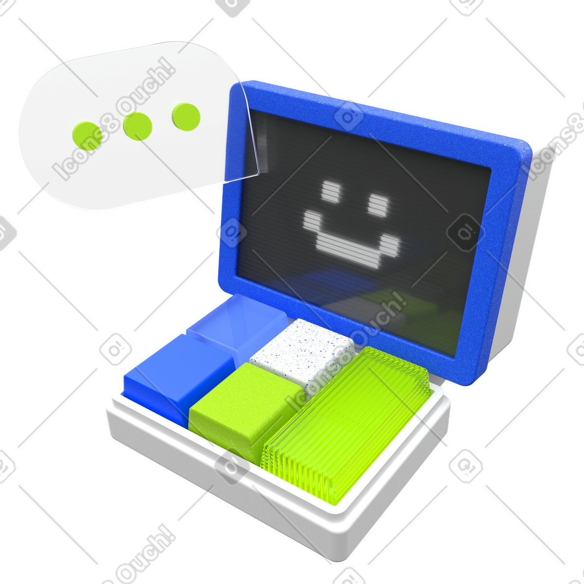 Positive human-computer interaction, Successful communication, or simple interface use, Chat-driven productivity workflow illustration in PNG, SVG