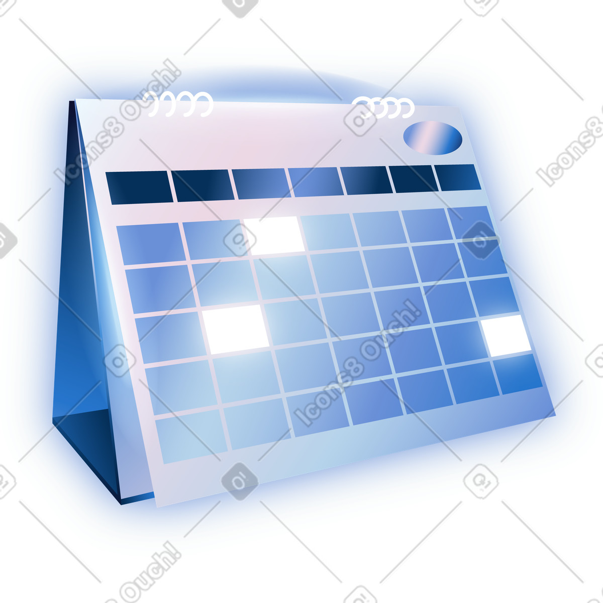 Ilustração de Monthly desk calendar em no estilo Dimension para baixar em PNG, SVG
