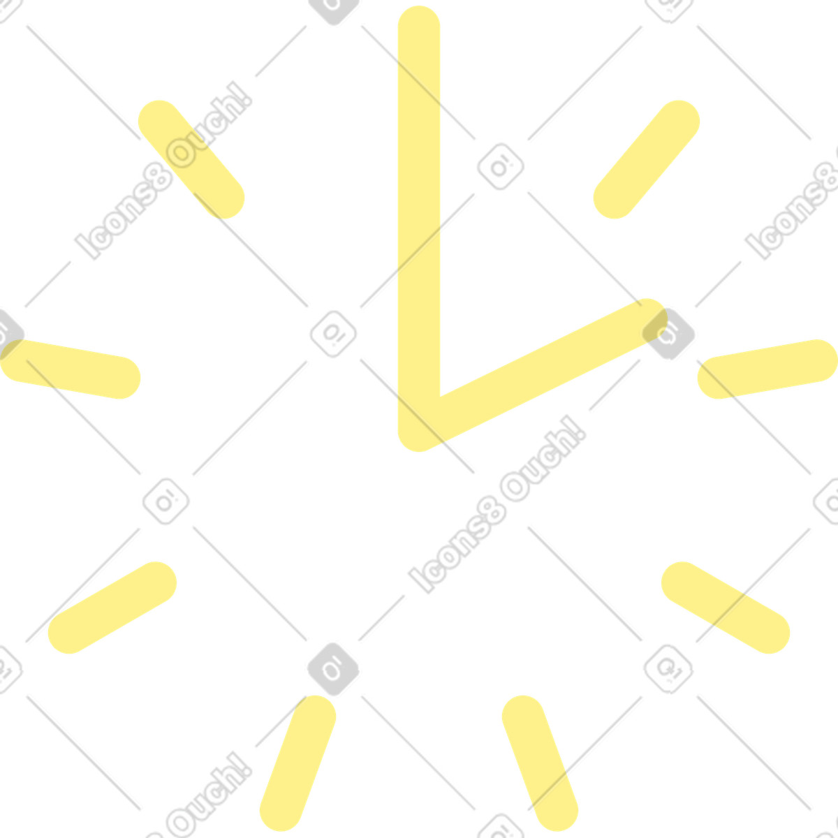 Orologio giallo illustrazione in stile Colors scarica in PNG, SVG