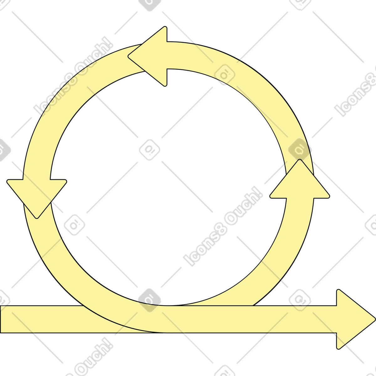 Agile workflow loop,iterative development process illustration in Teko style download in PNG, SVG