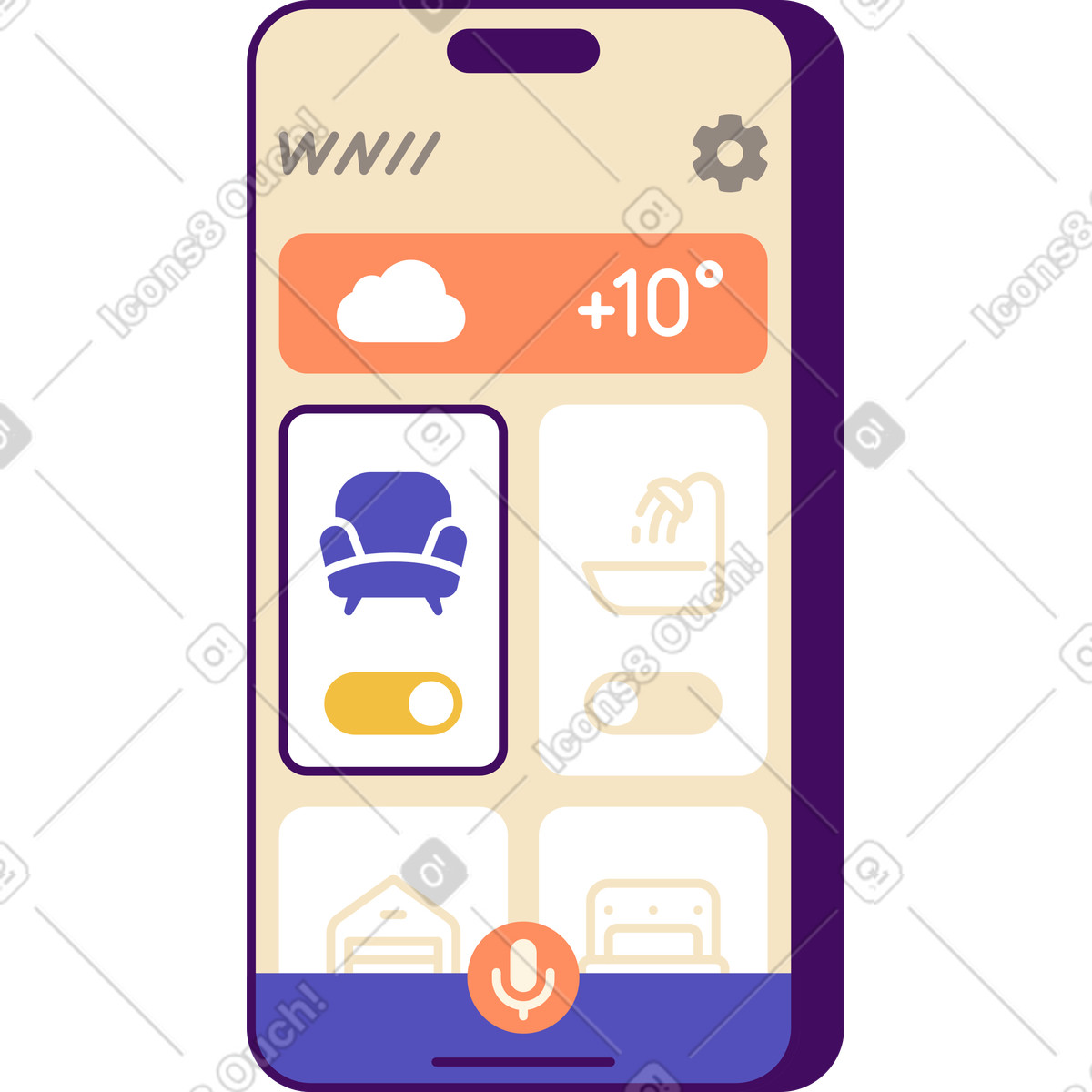 Illustration Téléphone portable dans le style Simplistic à télécharger aux formats PNG, SVG