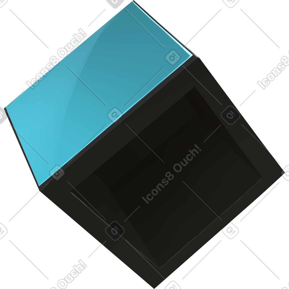 Ilustração de Cube with hole em no estilo Props para baixar em PNG, SVG