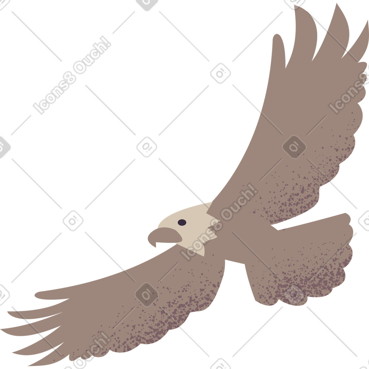 Aquila illustrazione in stile Pale scarica in PNG, SVG