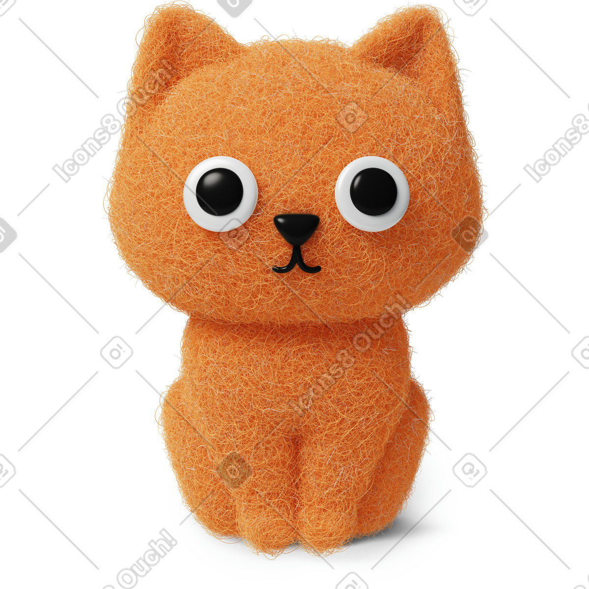 Ilustração de Cute ginger kitten em no estilo Experimental para baixar em PNG, SVG