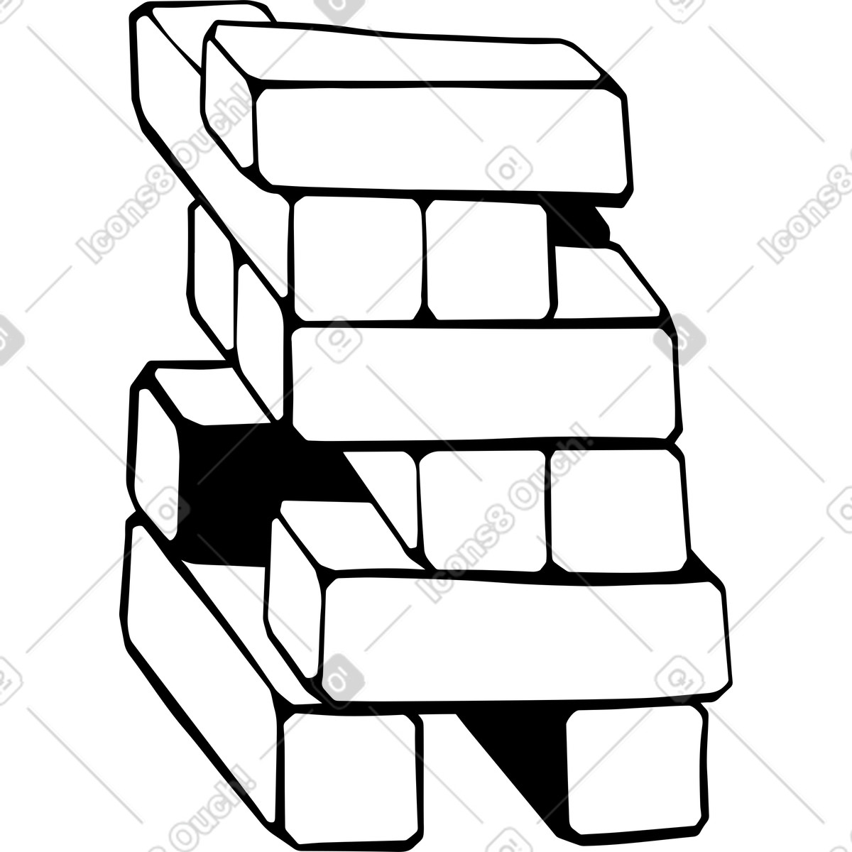 Falling tower game illustration in PNG, SVG