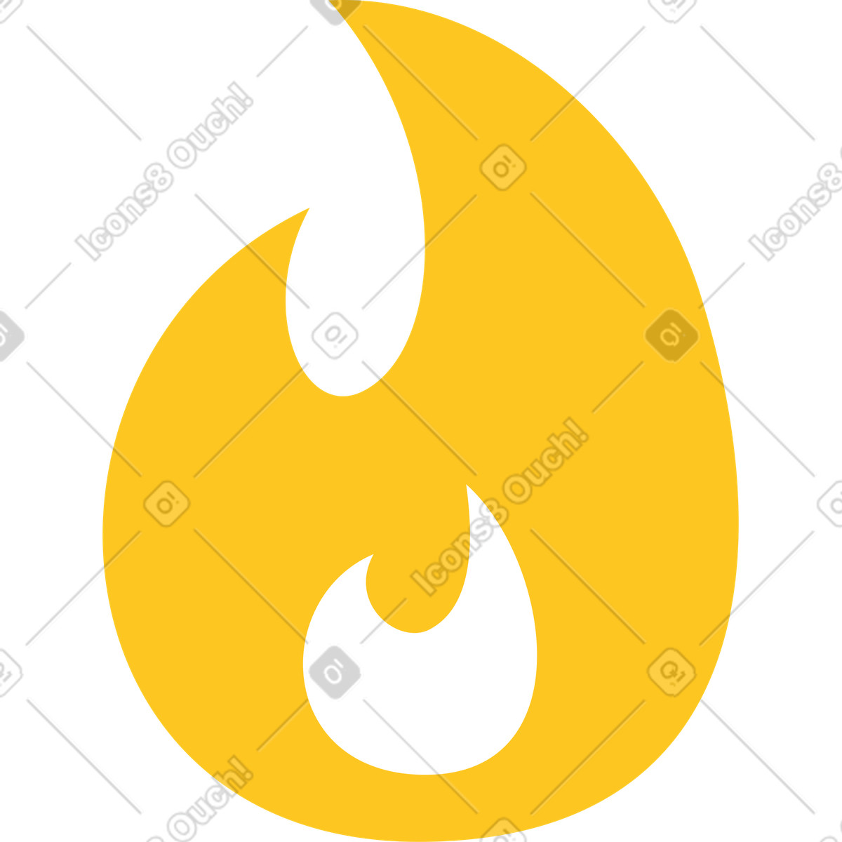 Illustration Icône de feu dans le style Bright à télécharger aux formats PNG, SVG