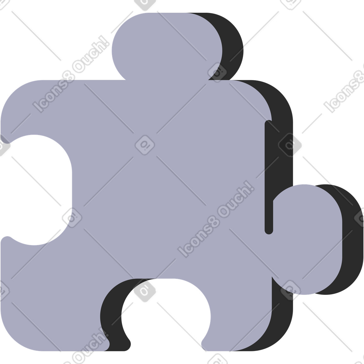 Illustration Pièce de puzzle dans le style Marginalia à télécharger aux formats PNG, SVG