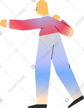 Person pointing back PNG, SVG