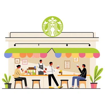 A Starbucks with retro style decorations and a vintage vibe