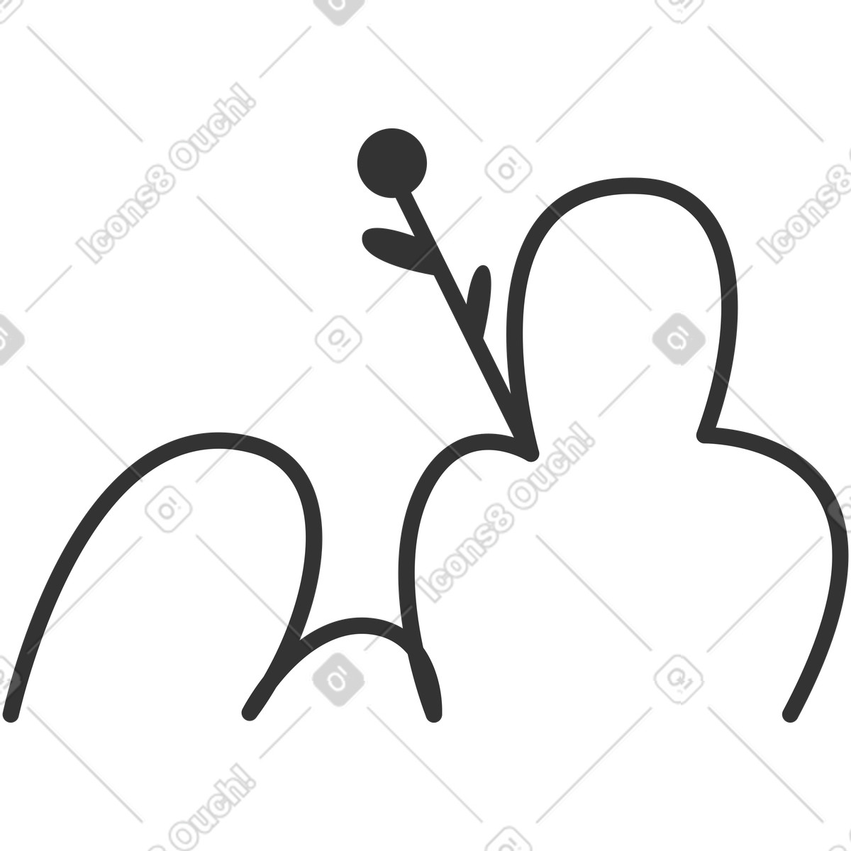 Bush illustration clipart image in PNG, SVG, and GIF showcasing vibrant greenery