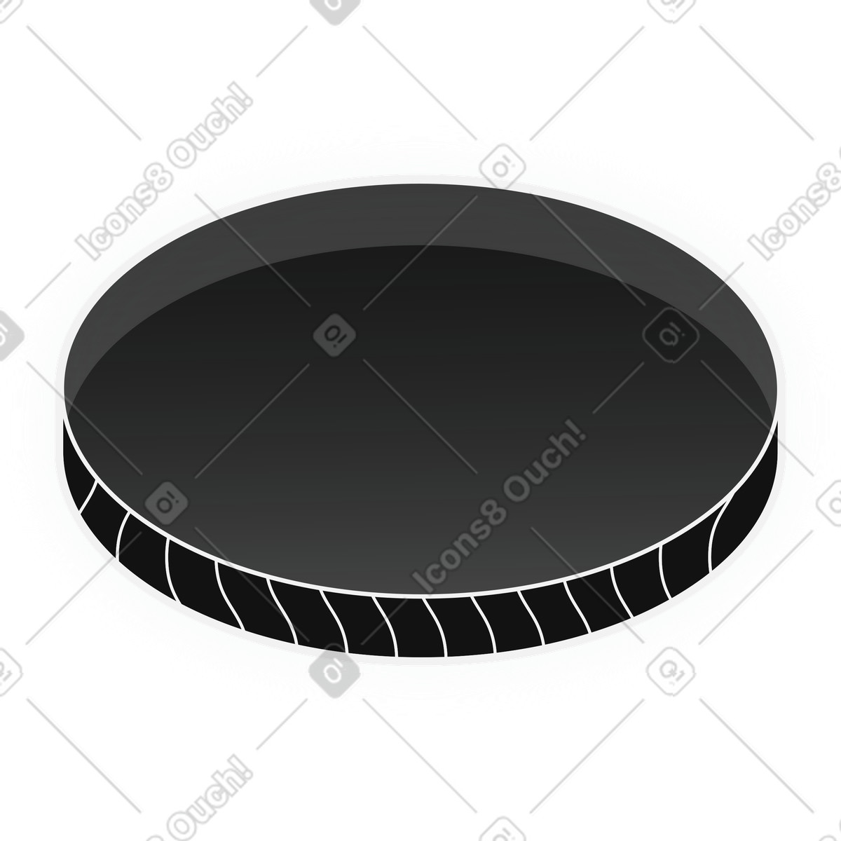 Illustration Plate-forme ronde dans le style Inverse à télécharger aux formats PNG, SVG