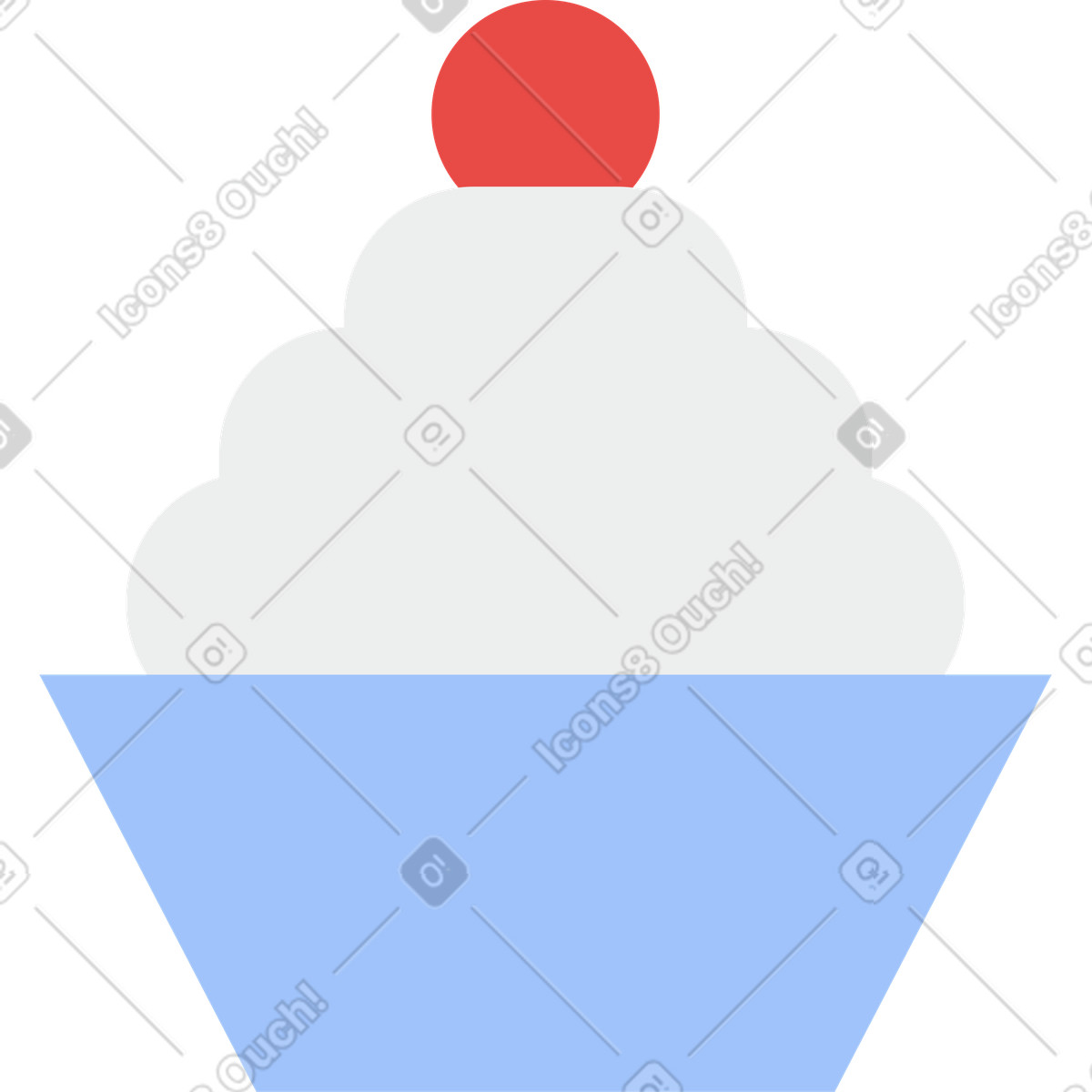 Ilustração de Bolo em no estilo Clip para baixar em PNG, SVG