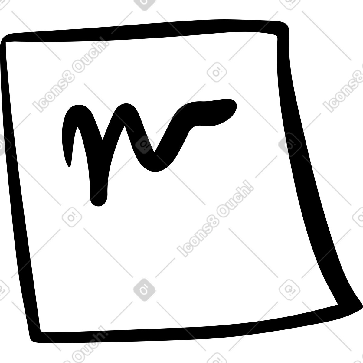 Square sticker illustration in Journal style download in PNG, SVG