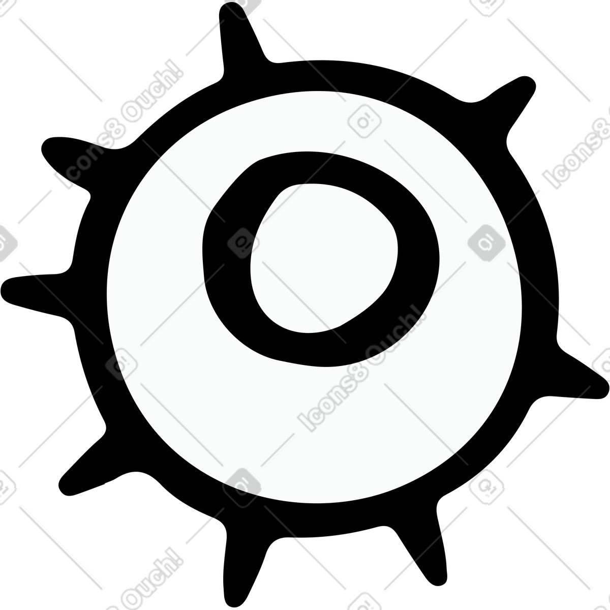 Journal スタイルの ウイルス のイラストをPNG、SVG形式でダウンロード