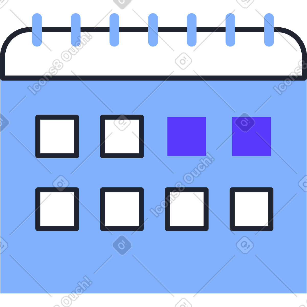 下载 Pablita 风格的 挂历 插画，支持 PNG、SVG 格式