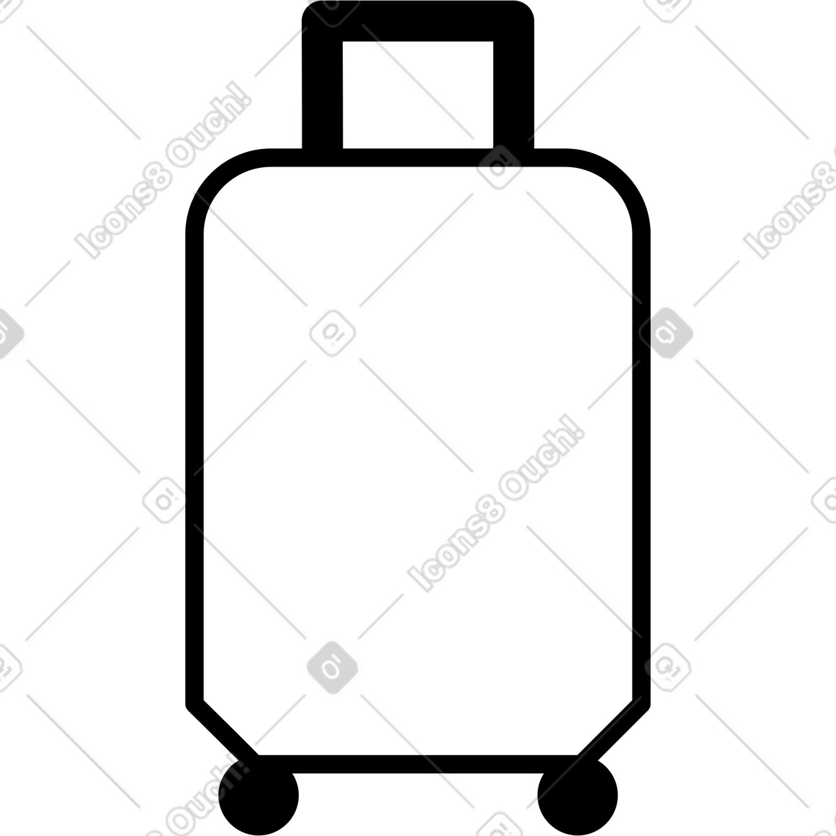 Иллюстрация Suitcase tag frame template with rounded corners and angled в стиле Notion Line Art — скачать в форматах PNG, SVG