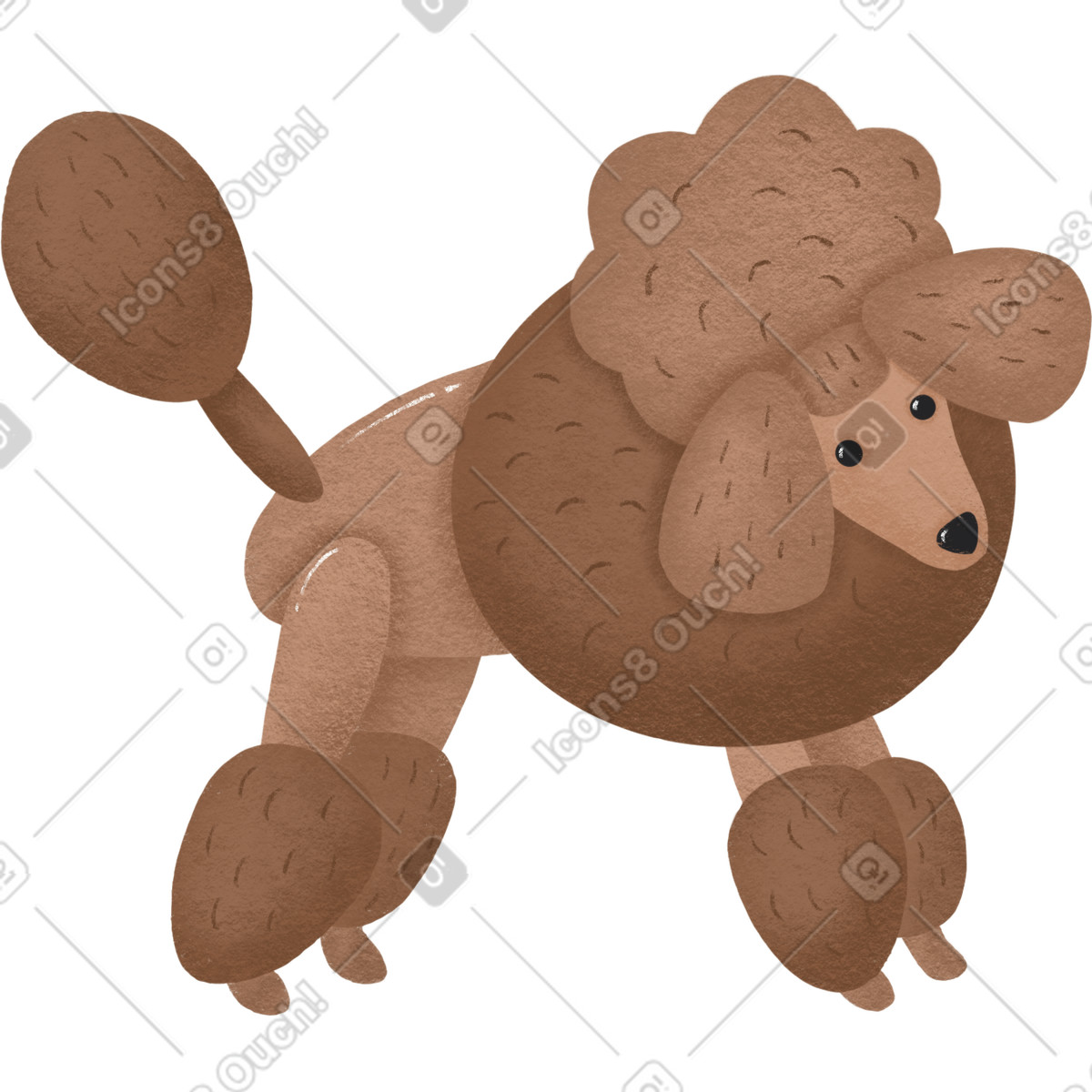 Dog illustration in Experimental style download in PNG, SVG