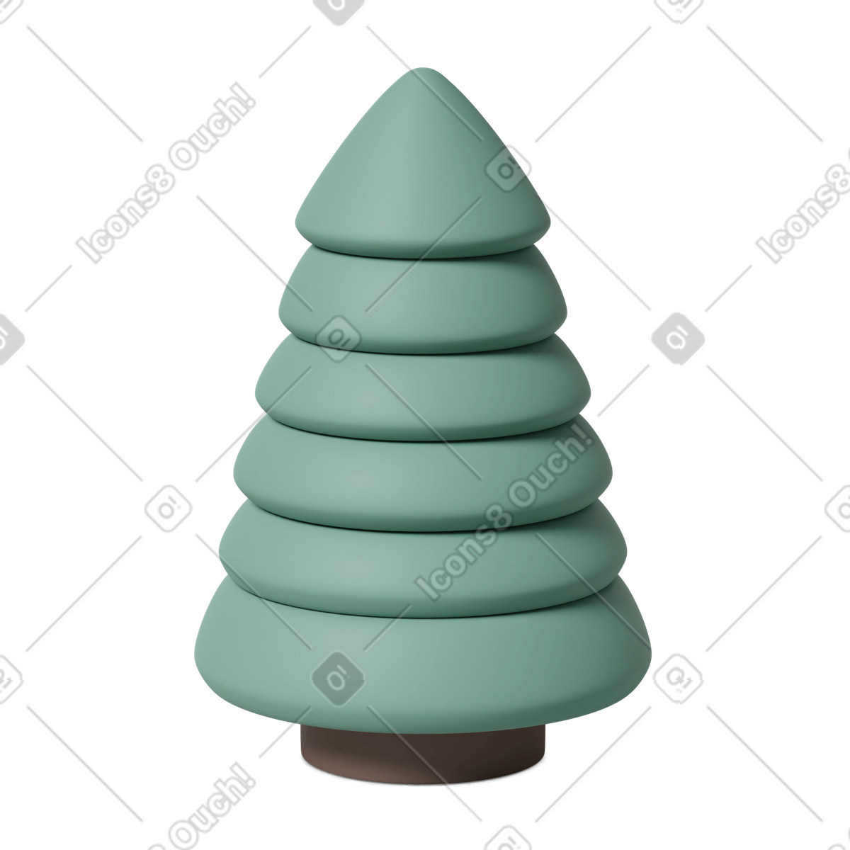 3D Casual life スタイルの Pinetree のイラストをPNG、SVG形式でダウンロード