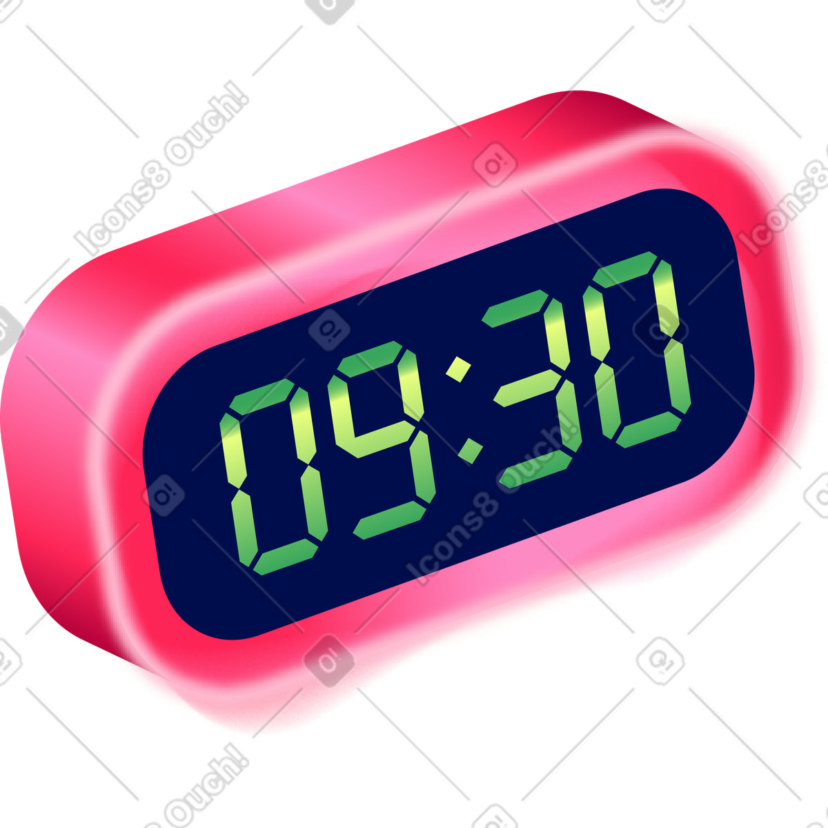 Electronic watch illustration in PNG, SVG
