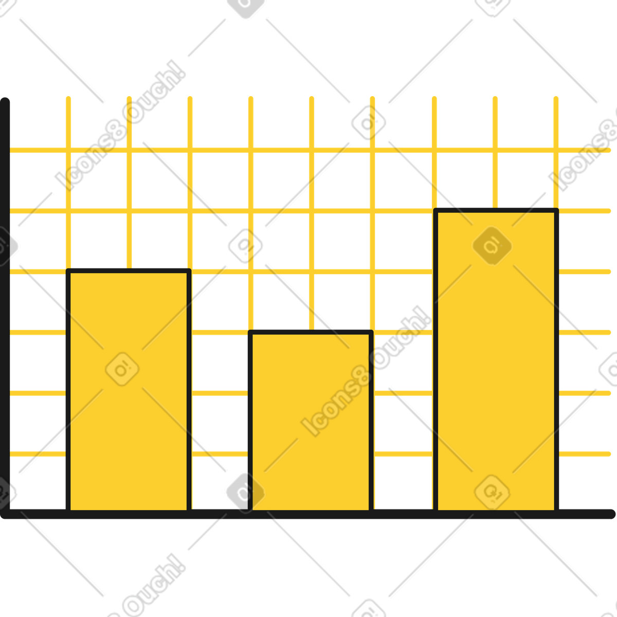 Chart illustration in PNG, SVG