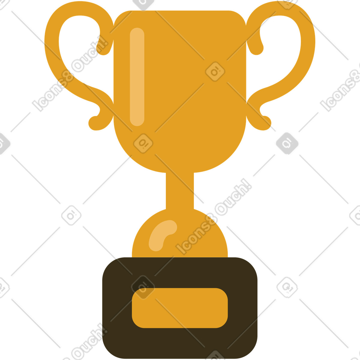 Trophy illustration featuring a transparent background clipart available in GIF and PNG