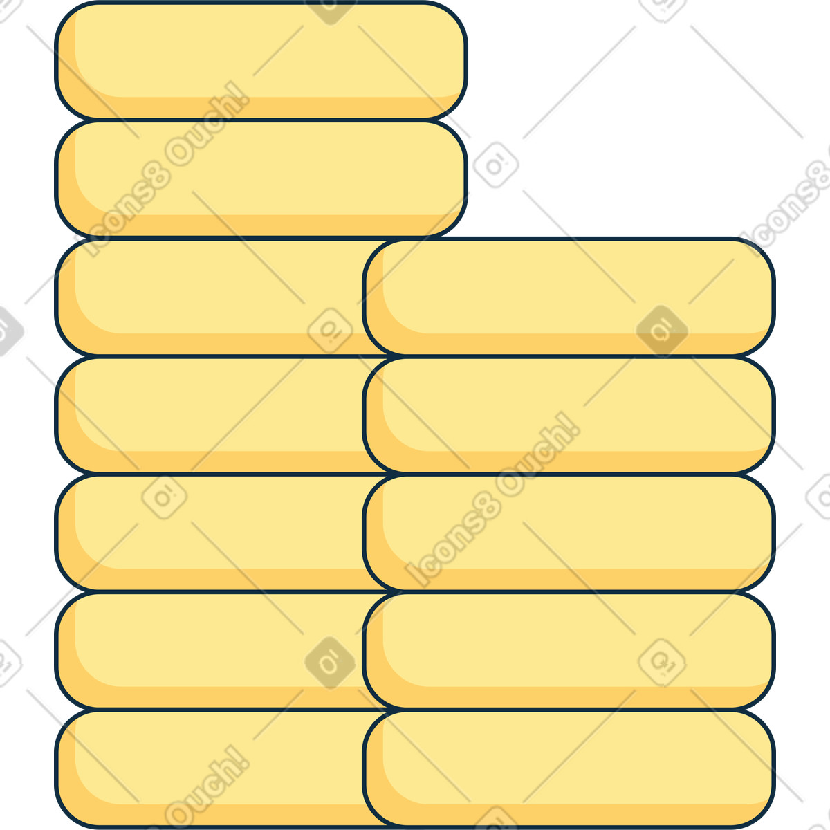 Stack of coins illustration in PNG, SVG