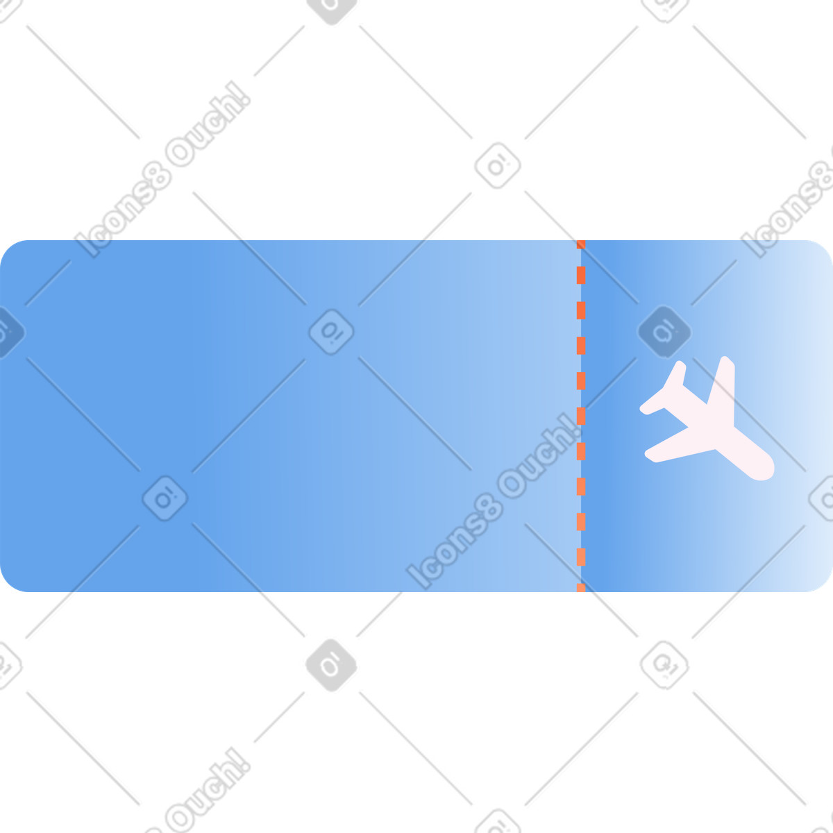 Carta d'imbarco illustrazione in stile Silky scarica in PNG, SVG