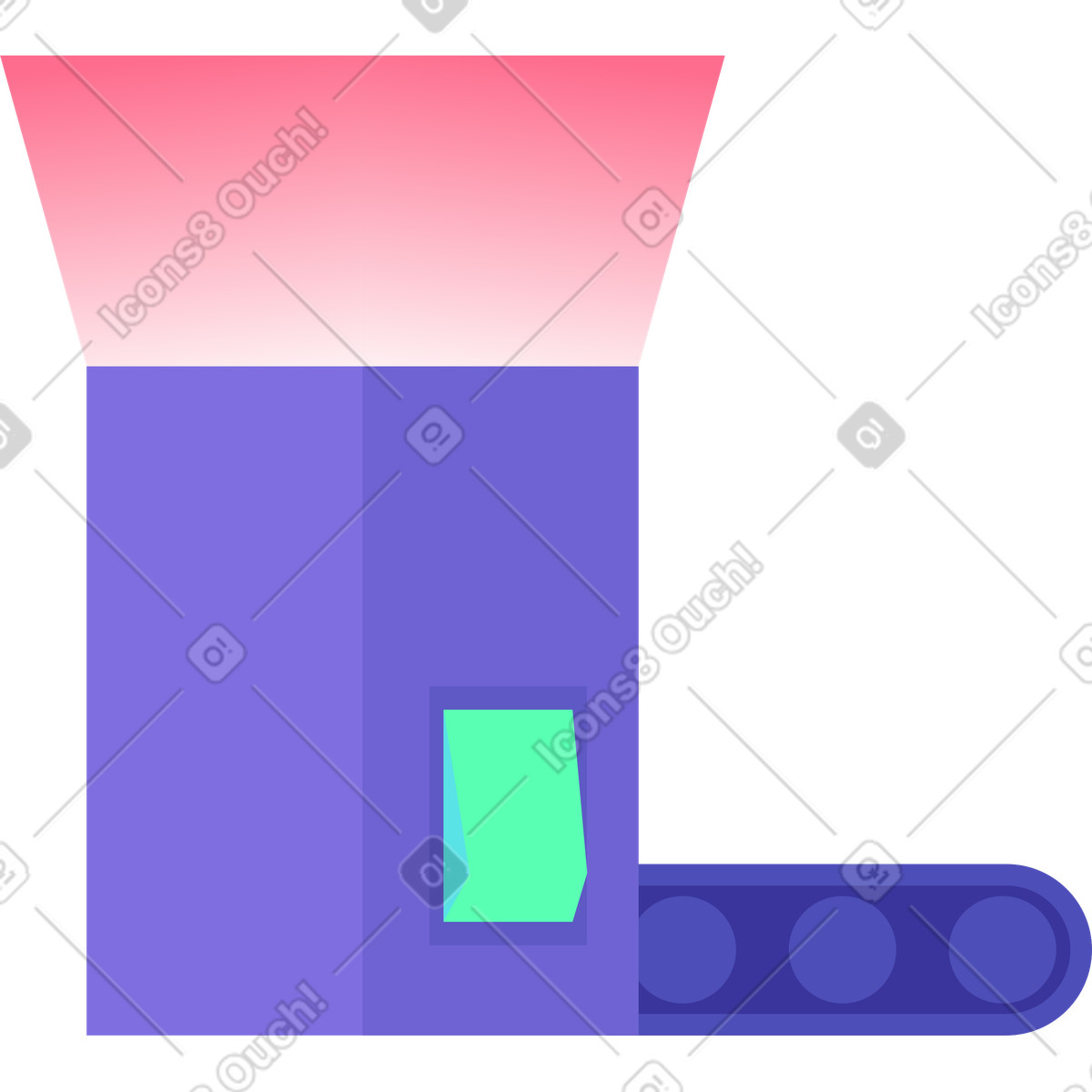 Product sorting unit,digital item classifier illustration in Bright style download in PNG, SVG