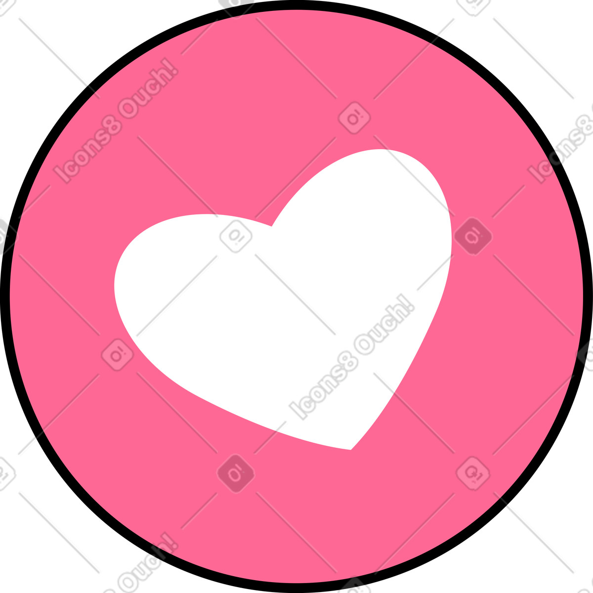 Illustration animée Big pink heart like icon dans le style Bloom à télécharger aux formats GIF, Lottie (JSON), AE