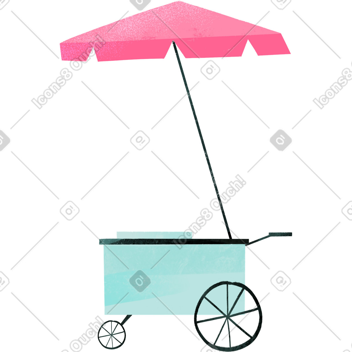 下载 Fabulous 风格的 食品车 插画，支持 PNG、SVG 格式