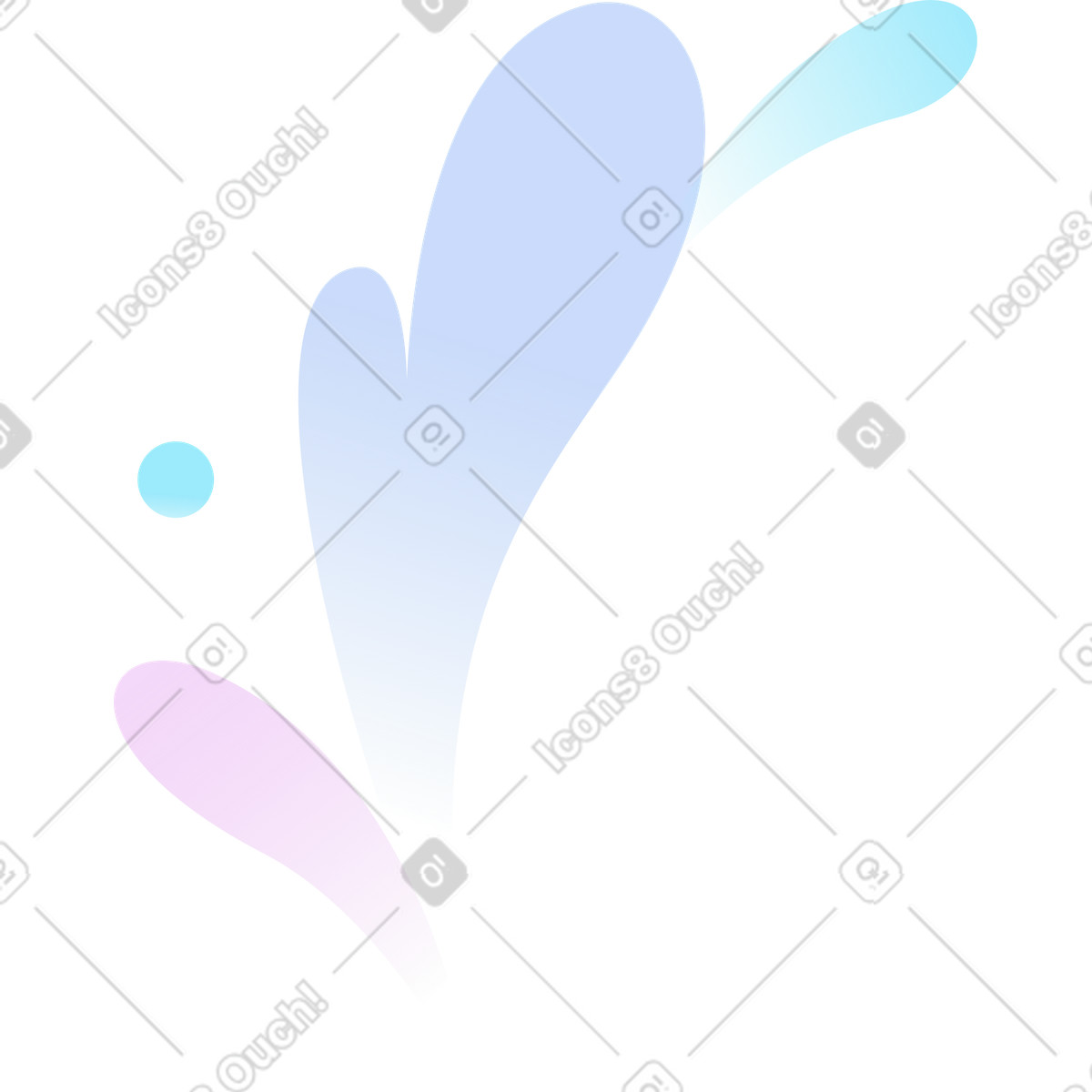 Colored splashes illustration in Airy style download in PNG, SVG
