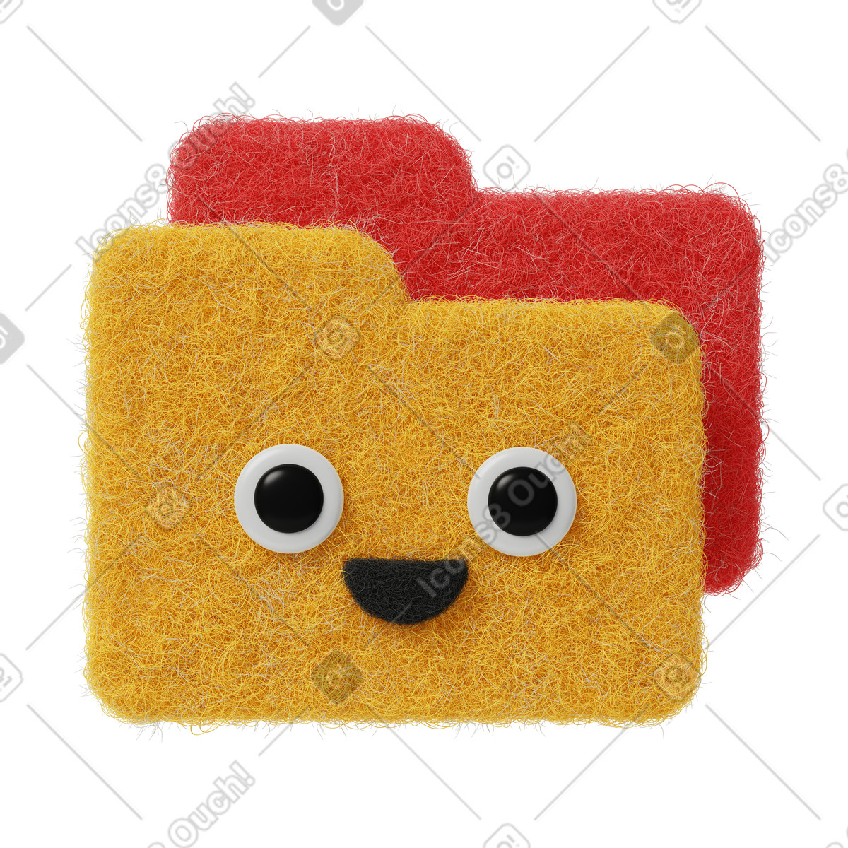 Fuzzy スタイルの Two folders のイラストをPNG、SVG形式でダウンロード