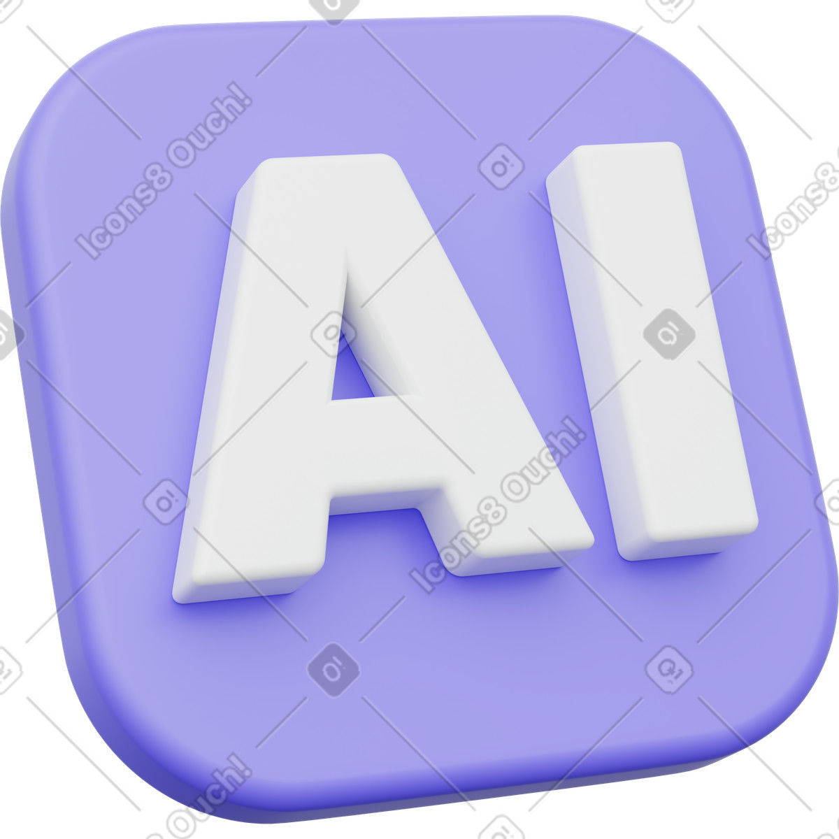 Ilustração de Ícone tecnologia ia, emblema inteligência artificial em no estilo 3D Playful para baixar em PNG, SVG