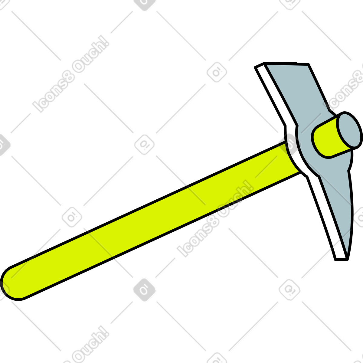 Piccone illustrazione in stile Isometric scarica in PNG, SVG