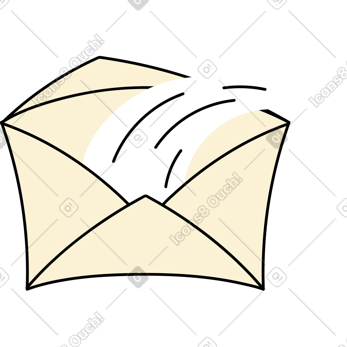 Ilustración Sobre postal blanco en estilo Jelly a descargar en PNG y SVG