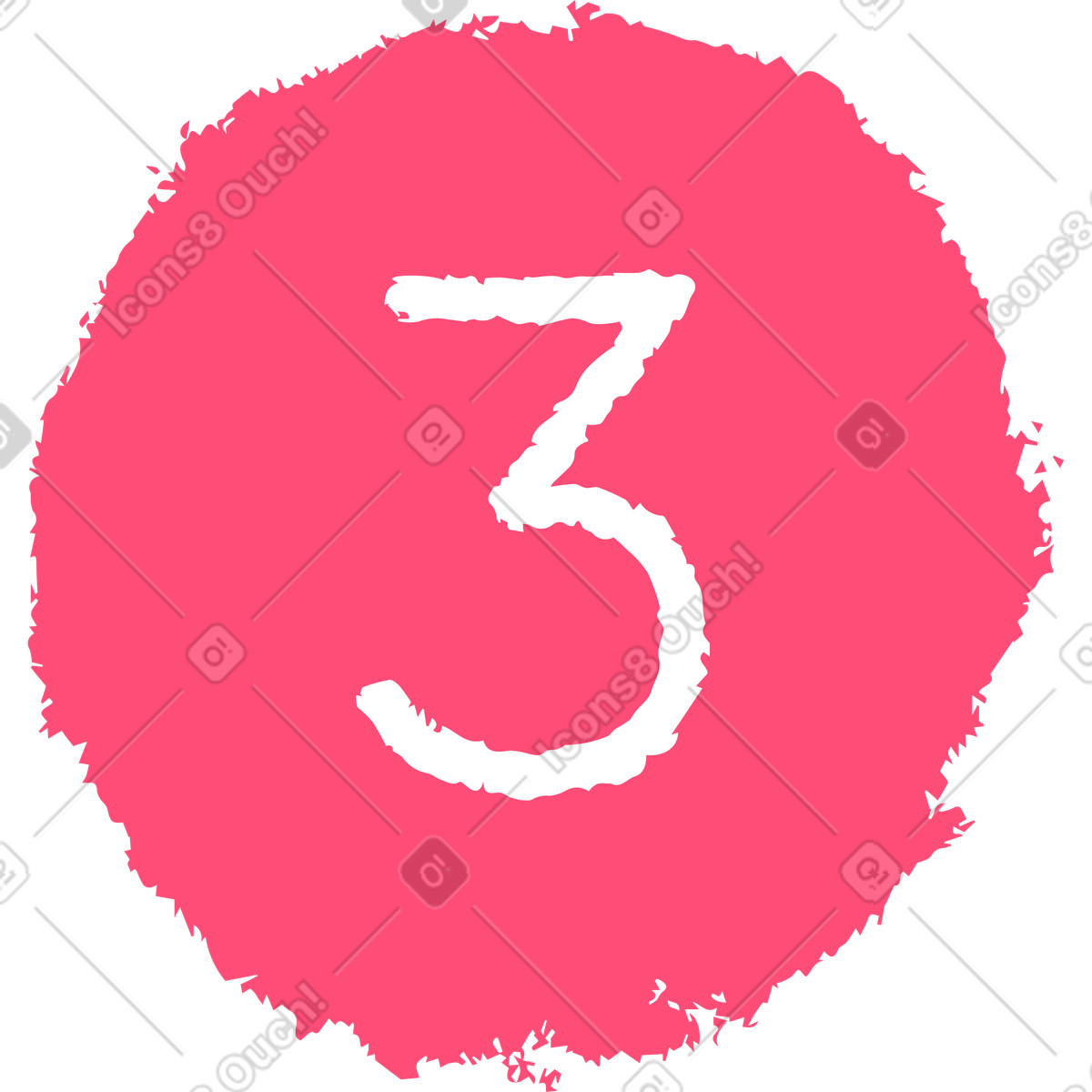Three-circle illustration in Mirage style download in PNG, SVG