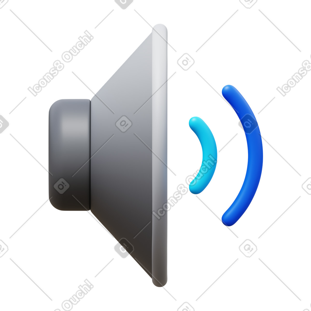 Sound-Illustration im 3D Fluency-Stil als Download in PNG, SVG