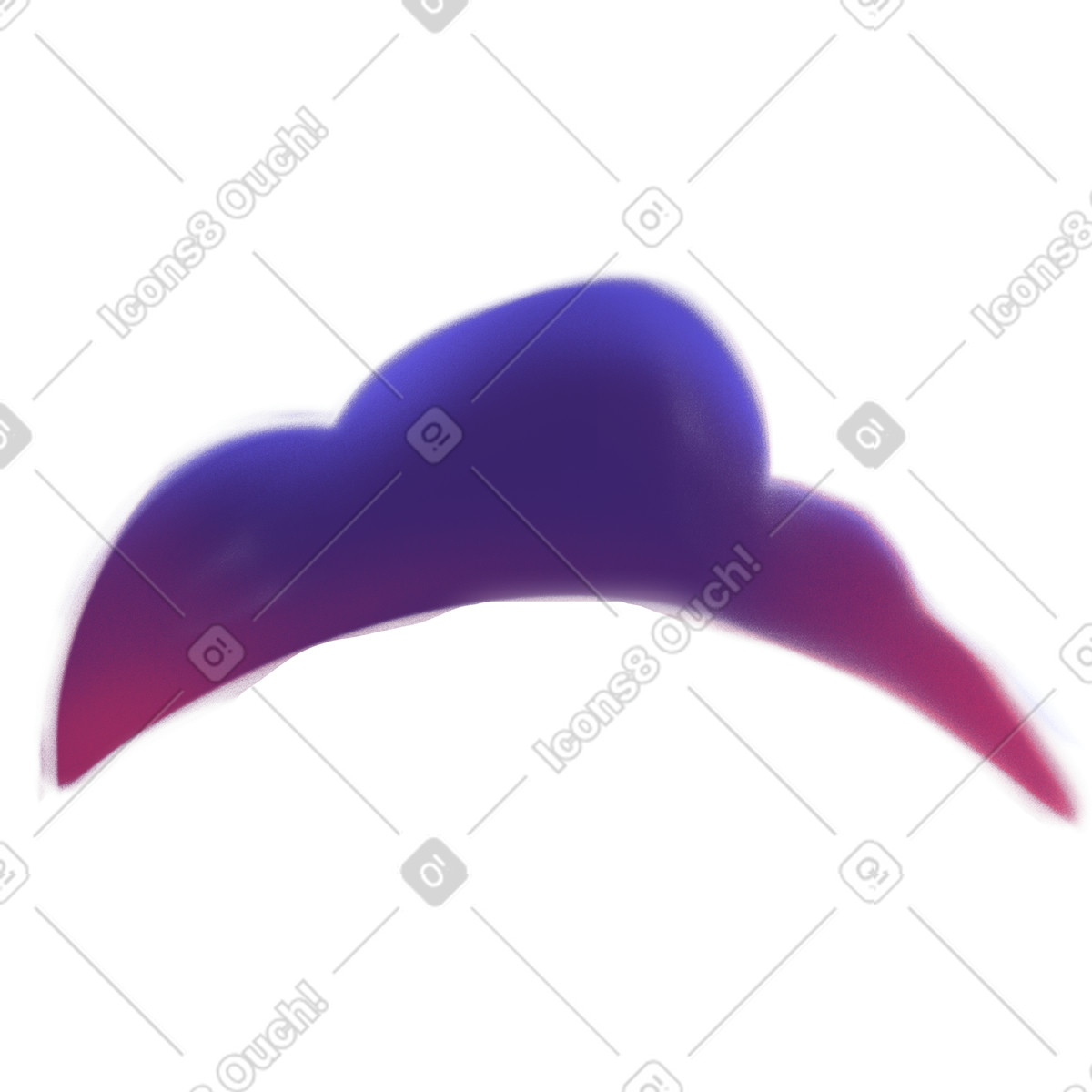 Doodle スタイルの Arched purple and pink cloud のイラストをPNG、SVG形式でダウンロード
