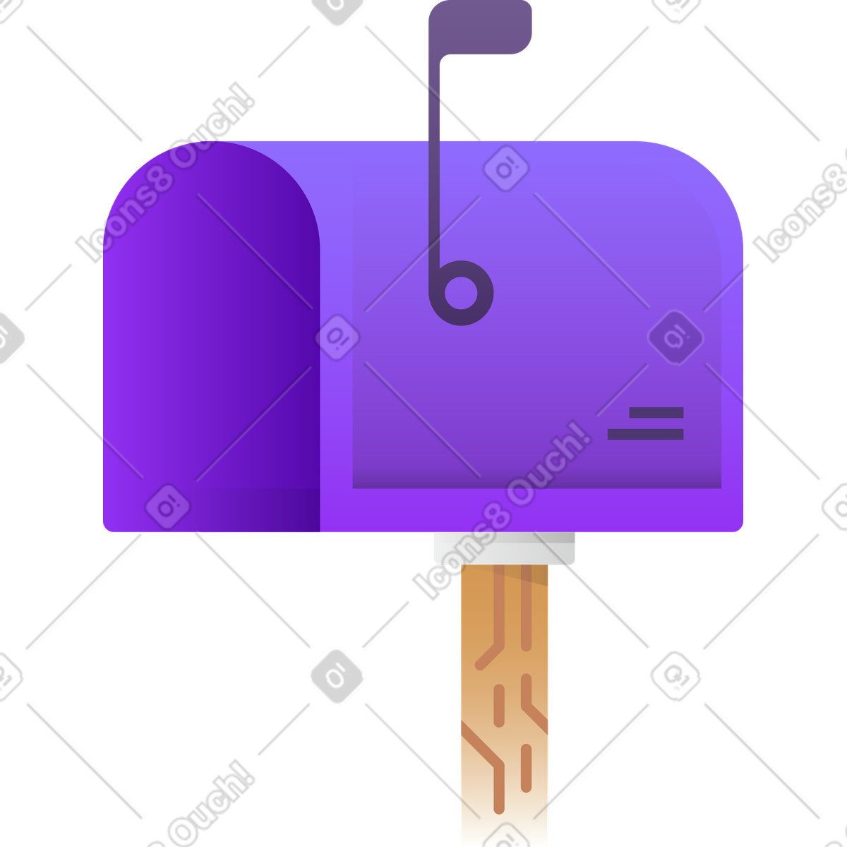 Mailbox illustration showcases the concept of emptiness in clipart
