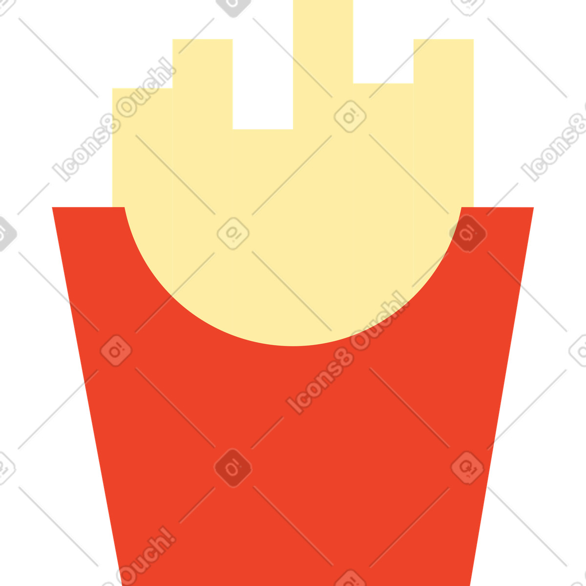 Vector french fries illustration potato clipart for restaurant menu layouts