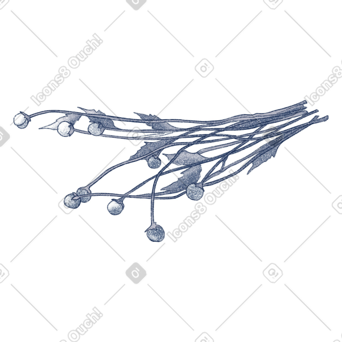 Illustration Fleurs sèches dans le style Haze à télécharger aux formats PNG, SVG