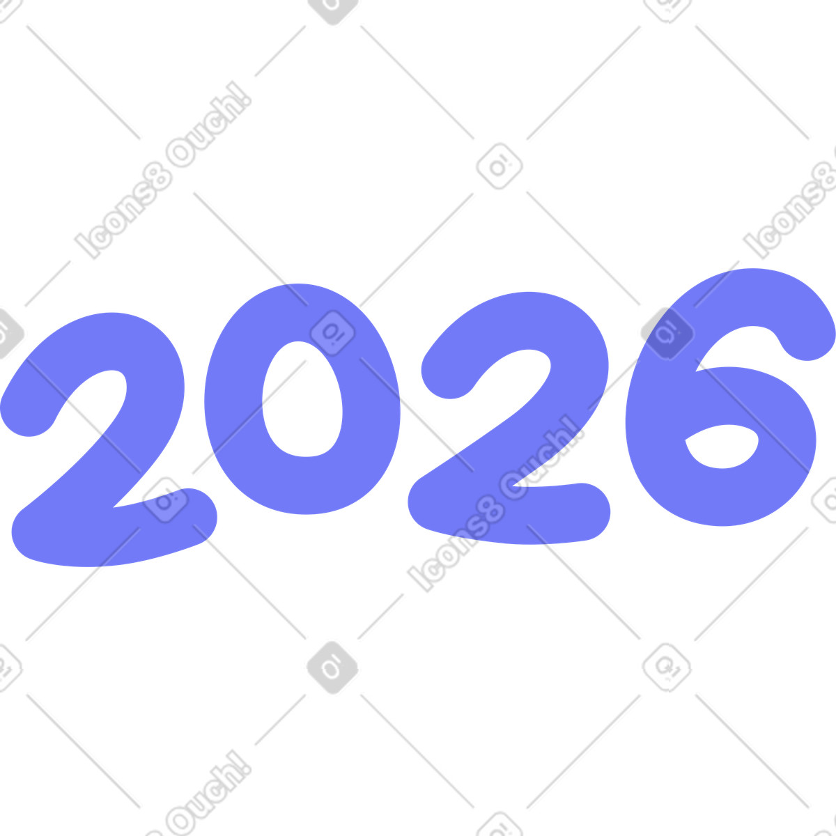 Twenty six year text illustration in Giggle style download in PNG, SVG