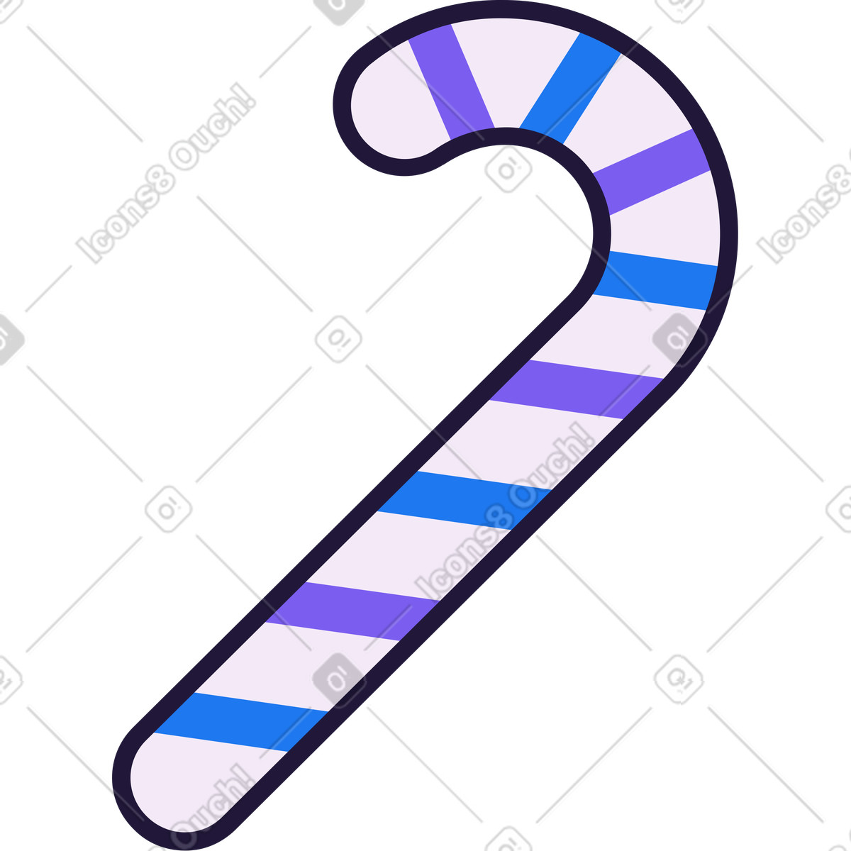 下载 Conifer 风格的 Candy cane 插画，支持 PNG、SVG 格式