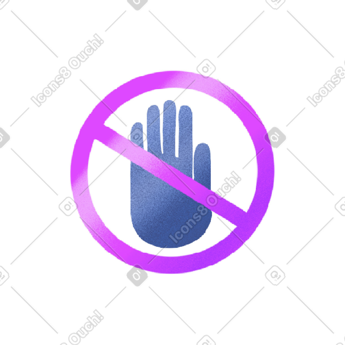 Non toccare il segno illustrazione in stile Smart scarica in PNG, SVG