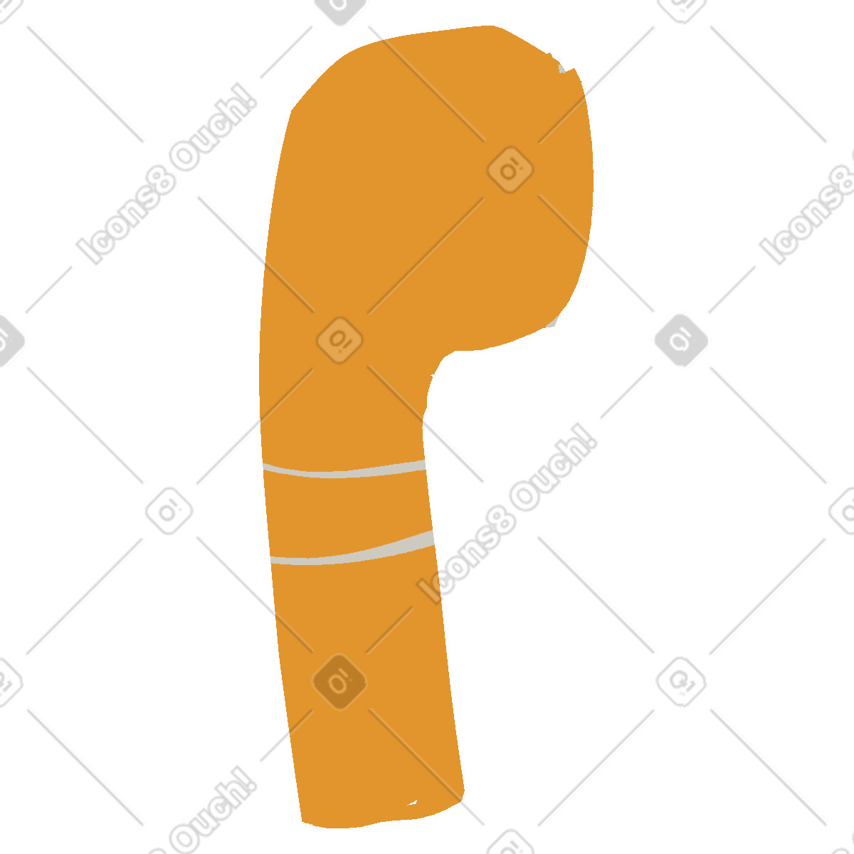 下载 Lumiere 风格的 Yellow wireless earbud 插画，支持 PNG、SVG 格式