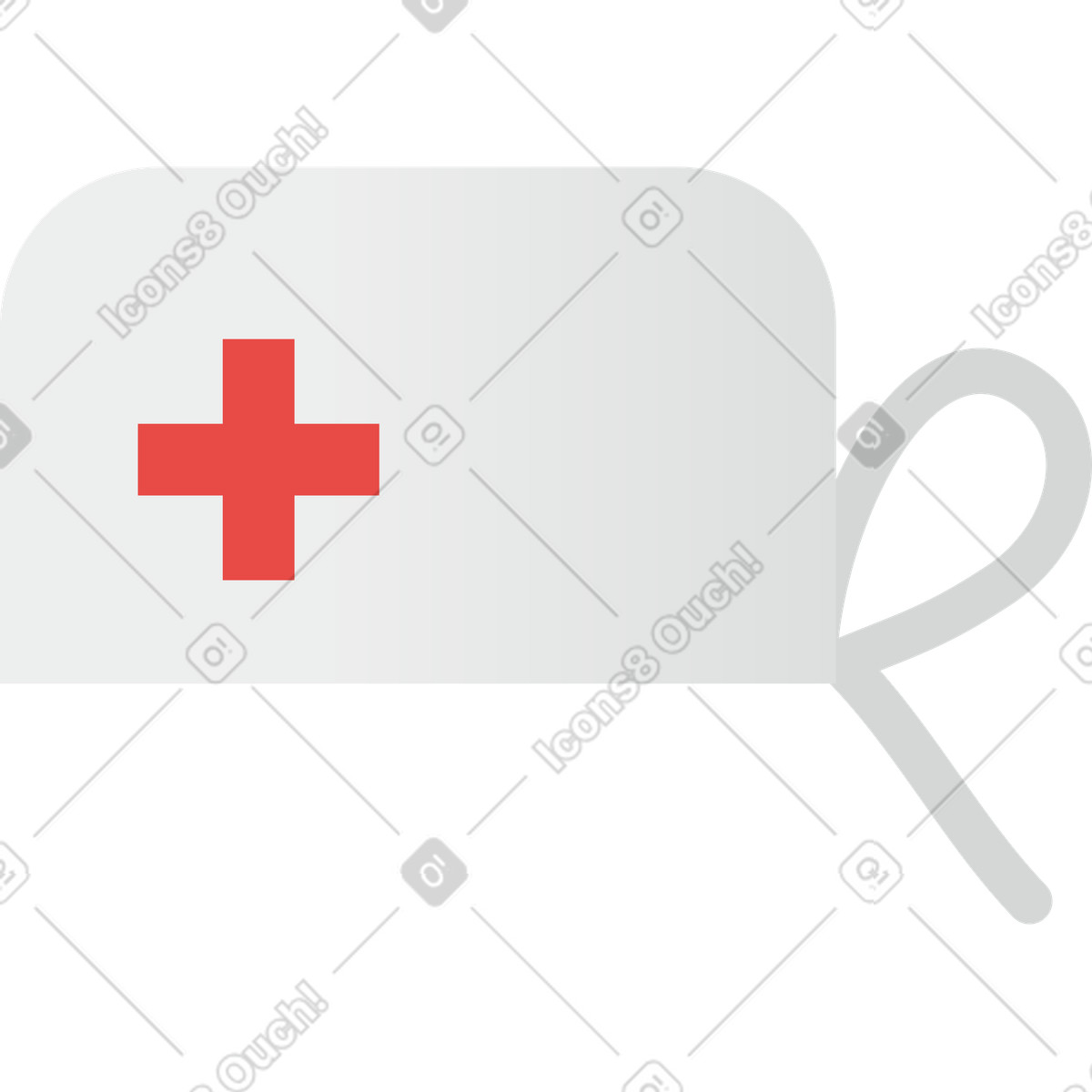 Medicine cap illustration in Clip style download in PNG, SVG