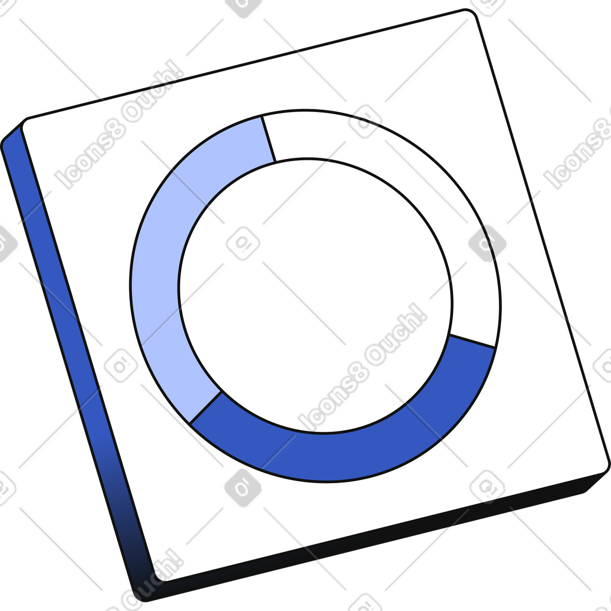 Tortendiagramm-symbol-Illustration im Techny-Stil als Download in PNG, SVG