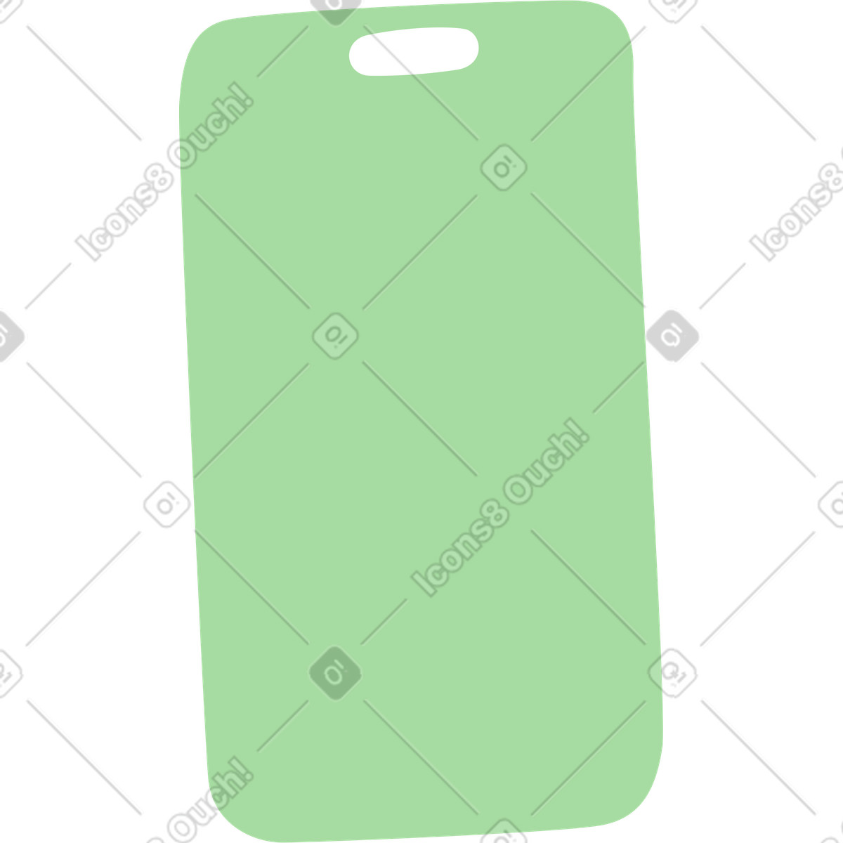 Organic スタイルの Cutting board with rounded corners and handle slot minimal shape のイラストをPNG、SVG形式でダウンロード